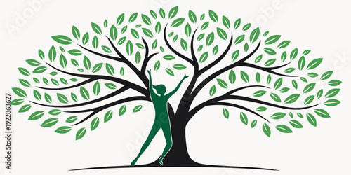 A vibrant tree illustration symbolizing growth, unity, and interconnectedness.