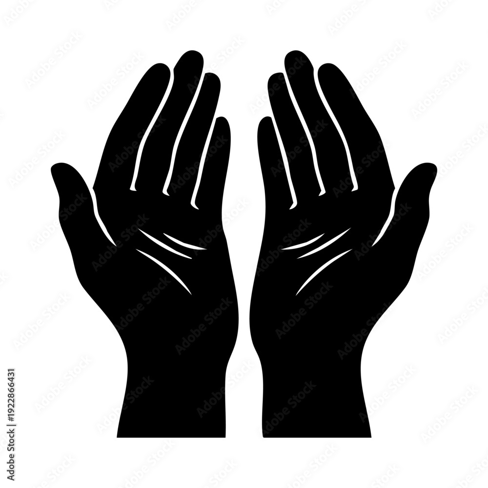 Fototapeta premium Hands raised in dua
