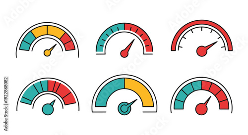 Temperature Gauge creative modern color illustration
