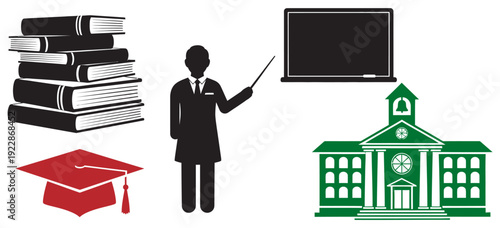 Education and learning environment illustration