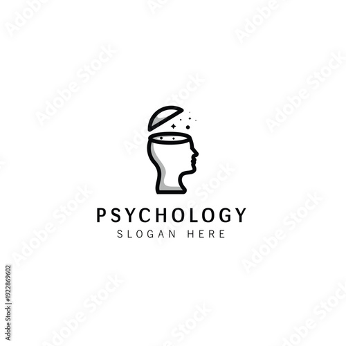 beauty and leaf logo design. girls and leaf logo concept for psychology design modern colorful on white background