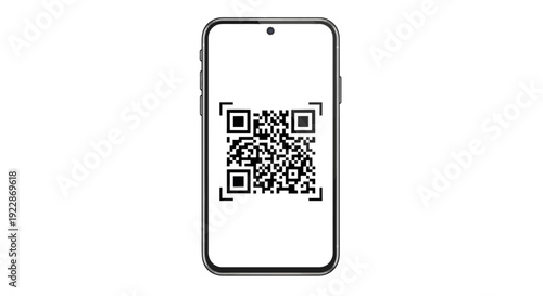 Smartphone Scanning QR Code for Mobile Payment Wi Fi Access or Digital Information