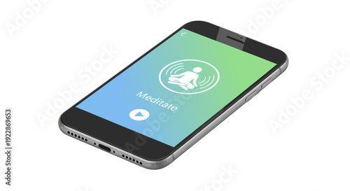 Smartphone Running Guided Meditation App for Stress Relief and Wellness