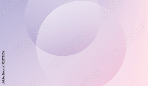 Soft gradient abstract background with translucent circles in pastel purple, pink, and blue for modern design