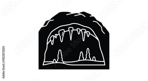 Subterranean Cave abstract modern style illustration