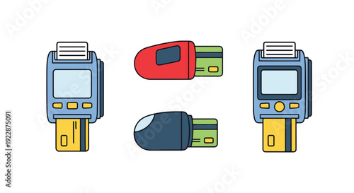 Smart Card Reader creative modern abstract illustration