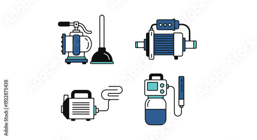 Suction Pump Line clean modern tone vector