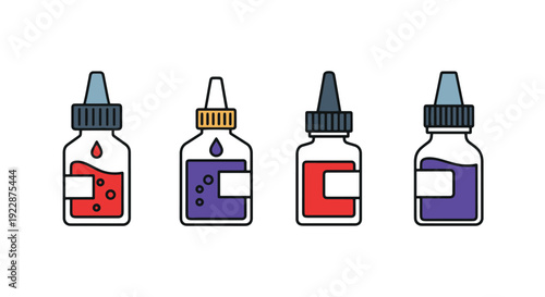 Reagent Bottle Line modern soft color vector