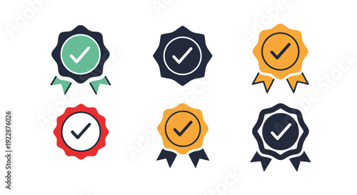 Verified Badge Stamp minimal abstract style vector
