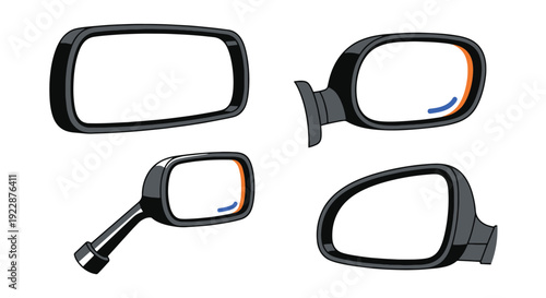 Rear View Mirror modern smooth color vector
