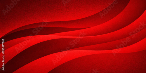 A luxury red abstract background features a smooth silk fabric wave with a soft satin texture and elegant curves, creating a decorative vector illustration perfect for a velvet textile wallpaper