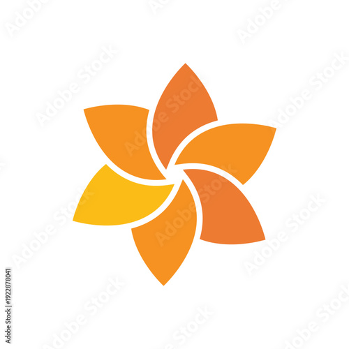 Plumeria flower lotus beauty logo