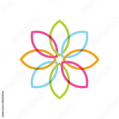 Plumeria flower lotus beauty logo