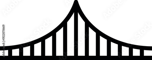Suspension Bridge Solid Icon