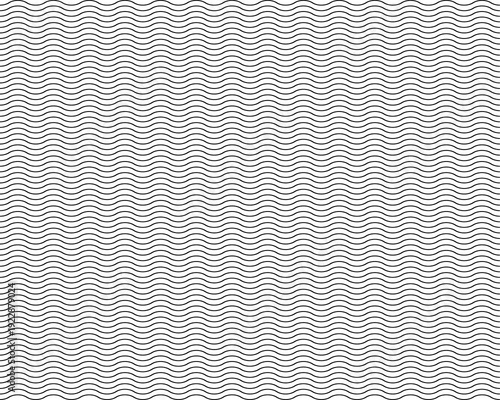 Abstract background with black wave lines on a white background	
