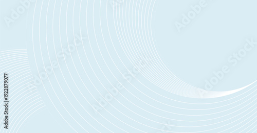 Abstract light blue background with subtle white curved lines and flowing digital patterns for modern design