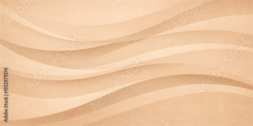 A textured brown wood grain pattern with a light golden sand surface and blank cardboard material design for a natural timber backdrop