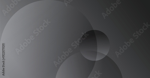 Modern abstract dark grey background with overlapping translucent circles creating a minimalist design for presentations