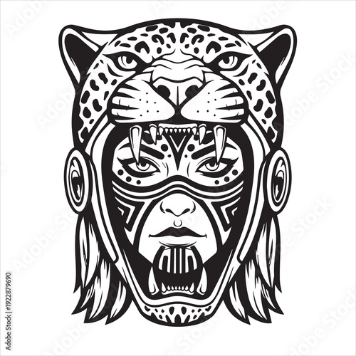 Leopard Mask Warrior Face