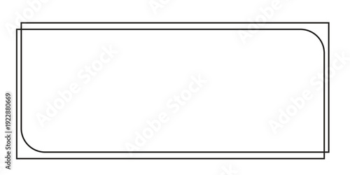 Elegant vintage frame with simple line borders, perfect for professional banners, invitations, or page borders with Copy Space, Empty Space, Negative Space