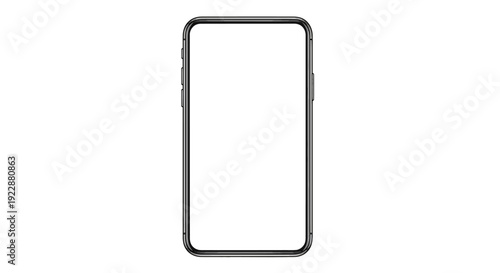 Modern smartphone with blank screen for mockup or design presentation