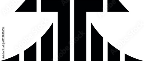 Letter T Equalizer Bars Icon