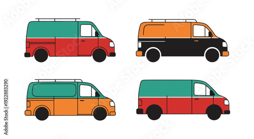 Van Line art vector abstract clean tone illustration
