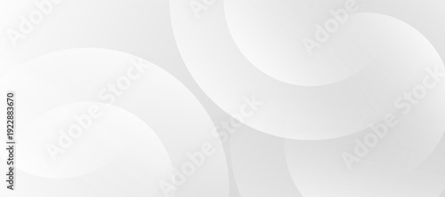 Photos Abstract white circular shapes in a minimalist composition, viewed from directly