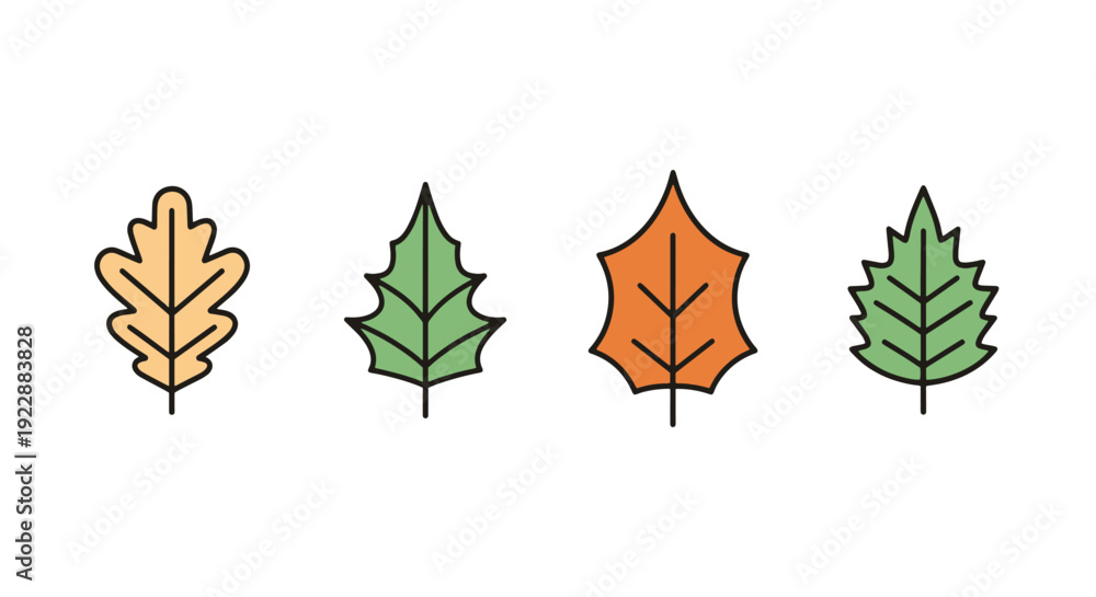 Obraz premium Serrated leaf Line creative modern art vector