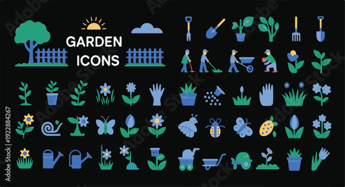 A set of garden icons