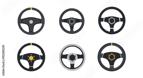 Steering Wheel Line abstract color composition illustration