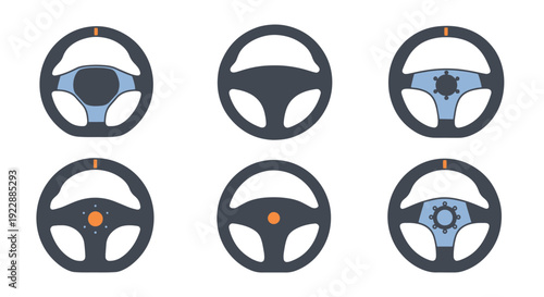 Steering Wheel Line dynamic abstract creative vector