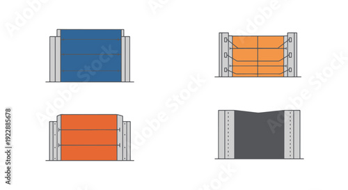 Shear Wall Line art creative modern smooth illustration