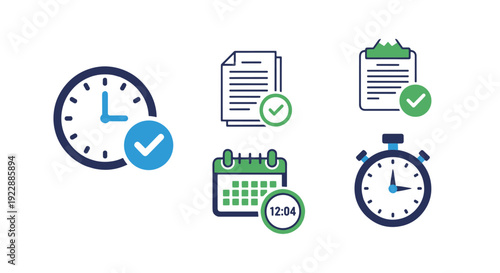 Time Stamp Line art creative smooth abstract vector