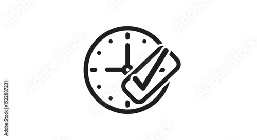Time Stamp Line art soft tone vector illustration