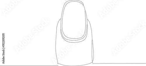 Simple Outline Continuous Line Drawing of Finger Nail Body Part