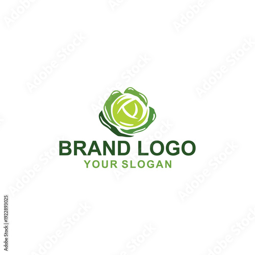 cabbage vegetables logo vector illustration