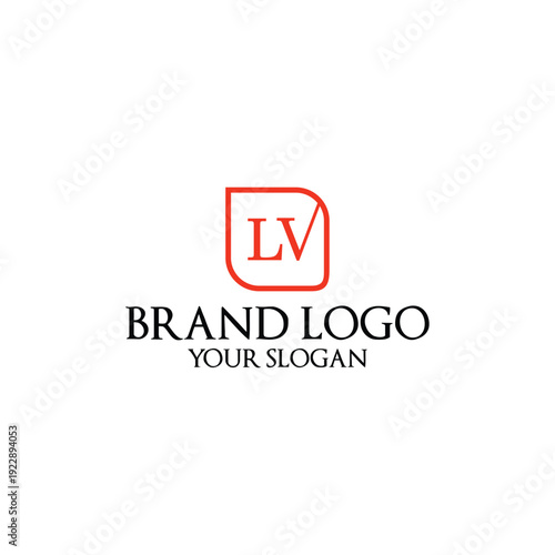 latter LV logo vector illustration