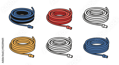 Solder Wire Line art minimal bold color vector