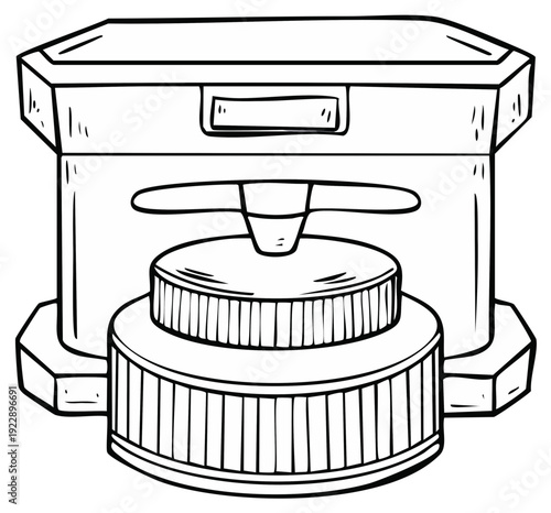 Hand Drawn Coffee Maker Appliance Line Art Sketch Illustration