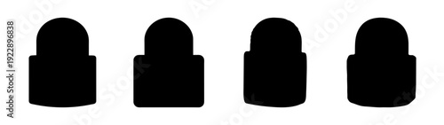 Data Encryption Icons Set, Secure Lock Symbols, Cybersecurity Concept Flat Design vector illustration