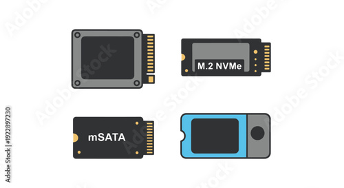 Solid State Drive creative color composition illustration