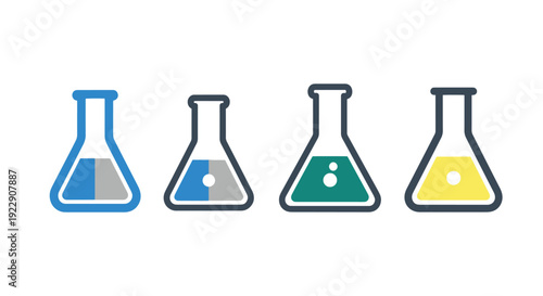 Volumetric Flask creative abstract concept vector