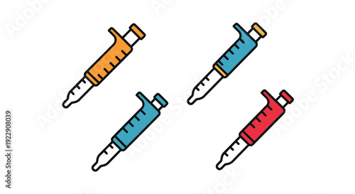 Volumetric Pipette abstract color concept vector