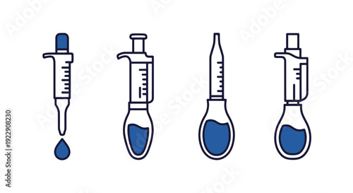 Volumetric Pipette colorful design illustration
