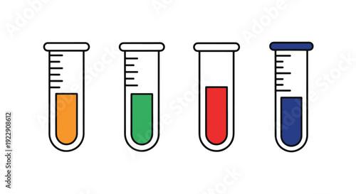 Volumetric Test Tube modern dynamic color vector