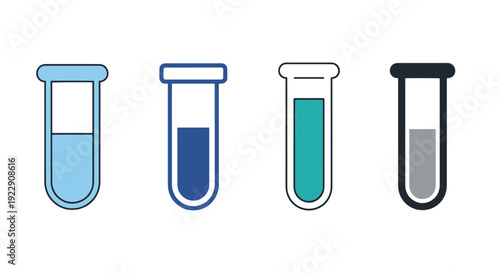 Volumetric Test Tube creative smooth modern illustration
