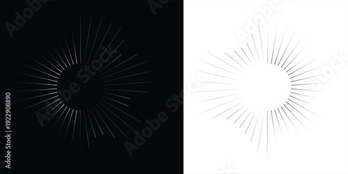 Dynamic abstract spiral sound wave rhythm lines. Circular spiral sound wave rhythm of lines. Circular futuristic abstract lines, black and white background.