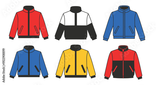 Track Jacket Line minimal dynamic tone vector