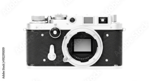 Vintage Camera Illustration with Halftone Texture Effect